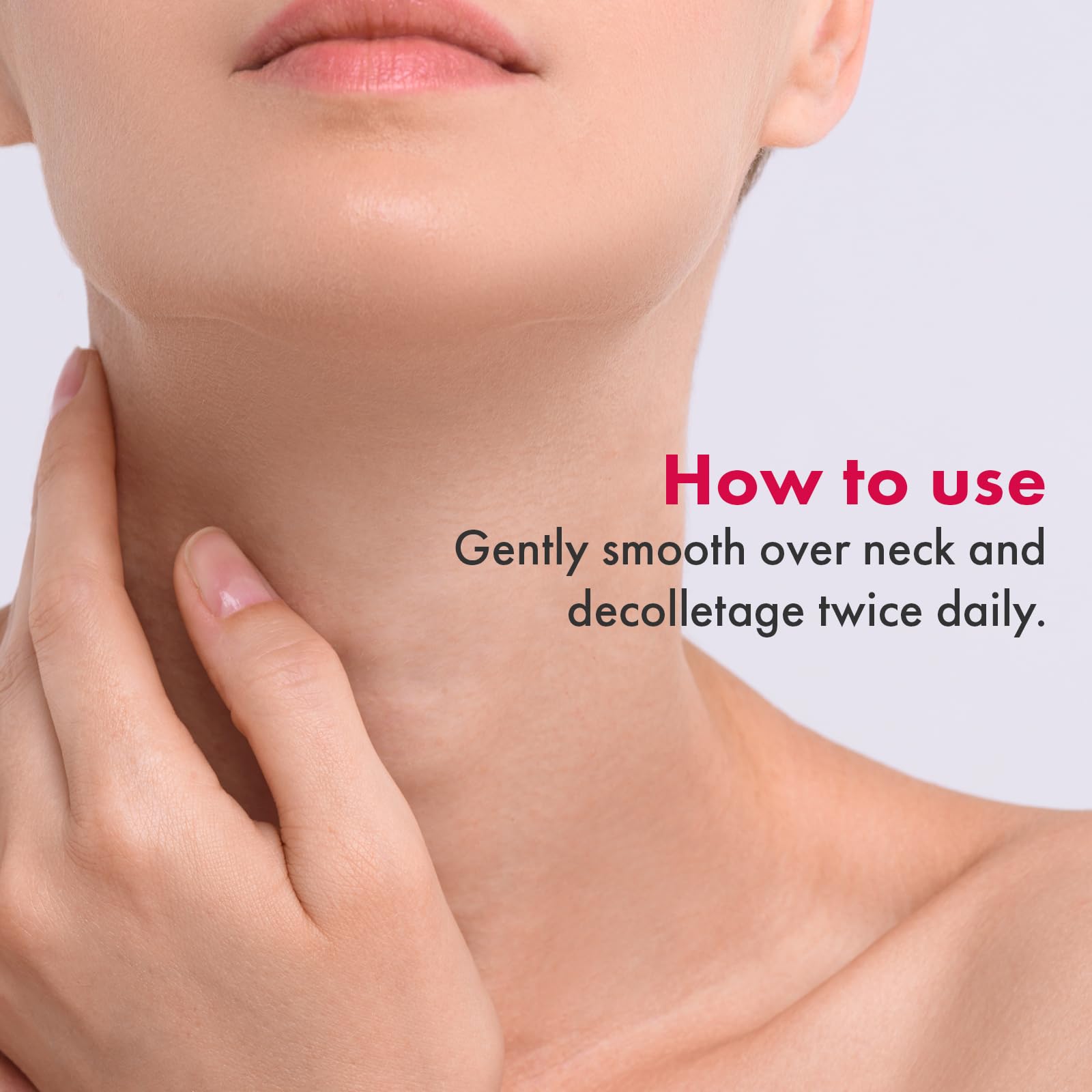 Cuello y décolleté suaves gracias a manteca de karité