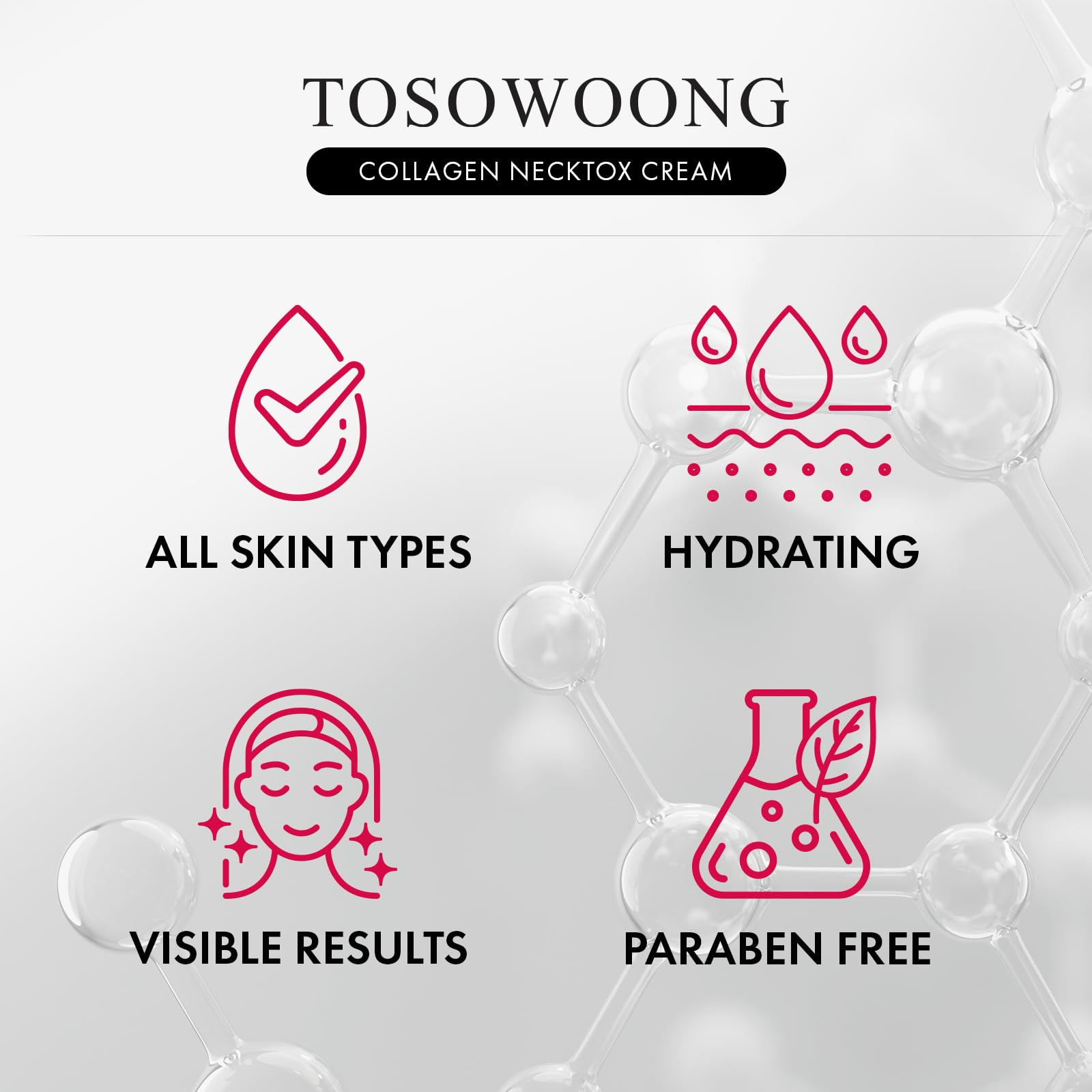 TOSOWOONG Necktox con colágeno hidrolizado fortalece la piel del cuello