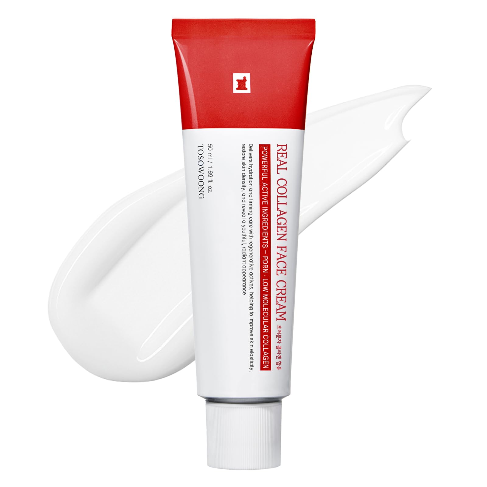 TOSOWOONG Collagène Réel Crème Visage — flacon prêt à hydrater et raffermir.