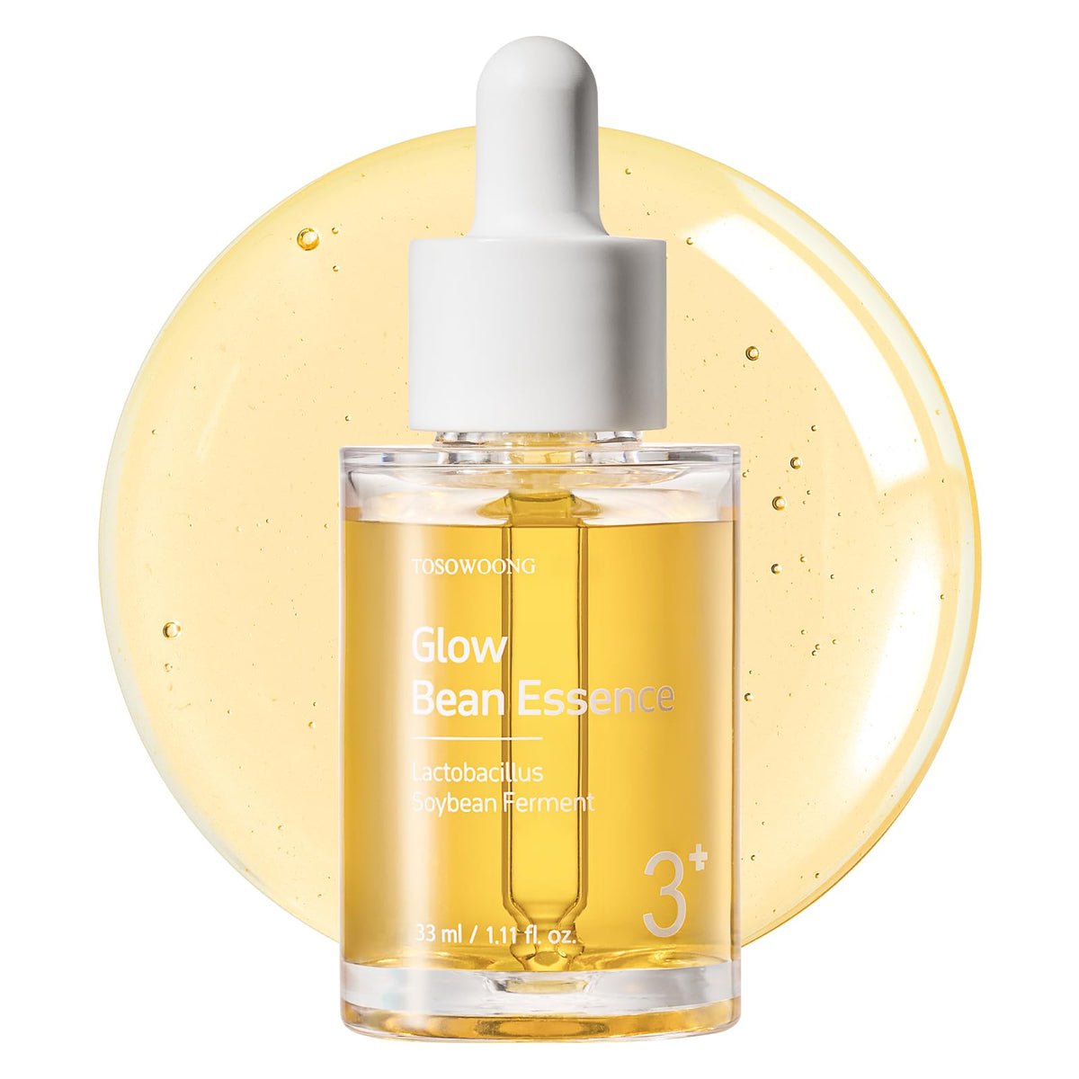 TOSOWOONG Glow Bean Essence – botella que sugiere ritual de piel suave y radiante.