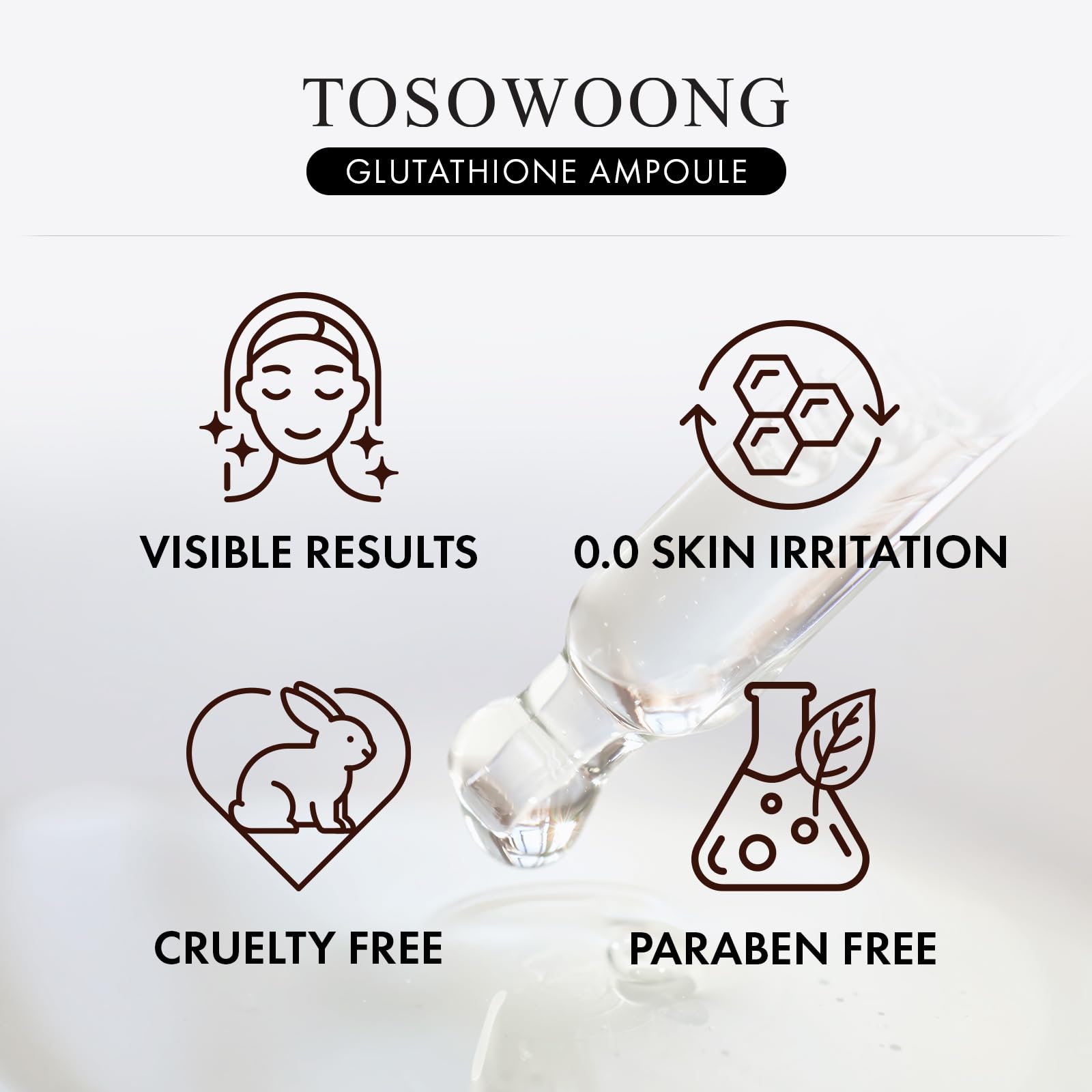 Aplicación en la mano con el serum de glutacion de TOSOWOONG.
