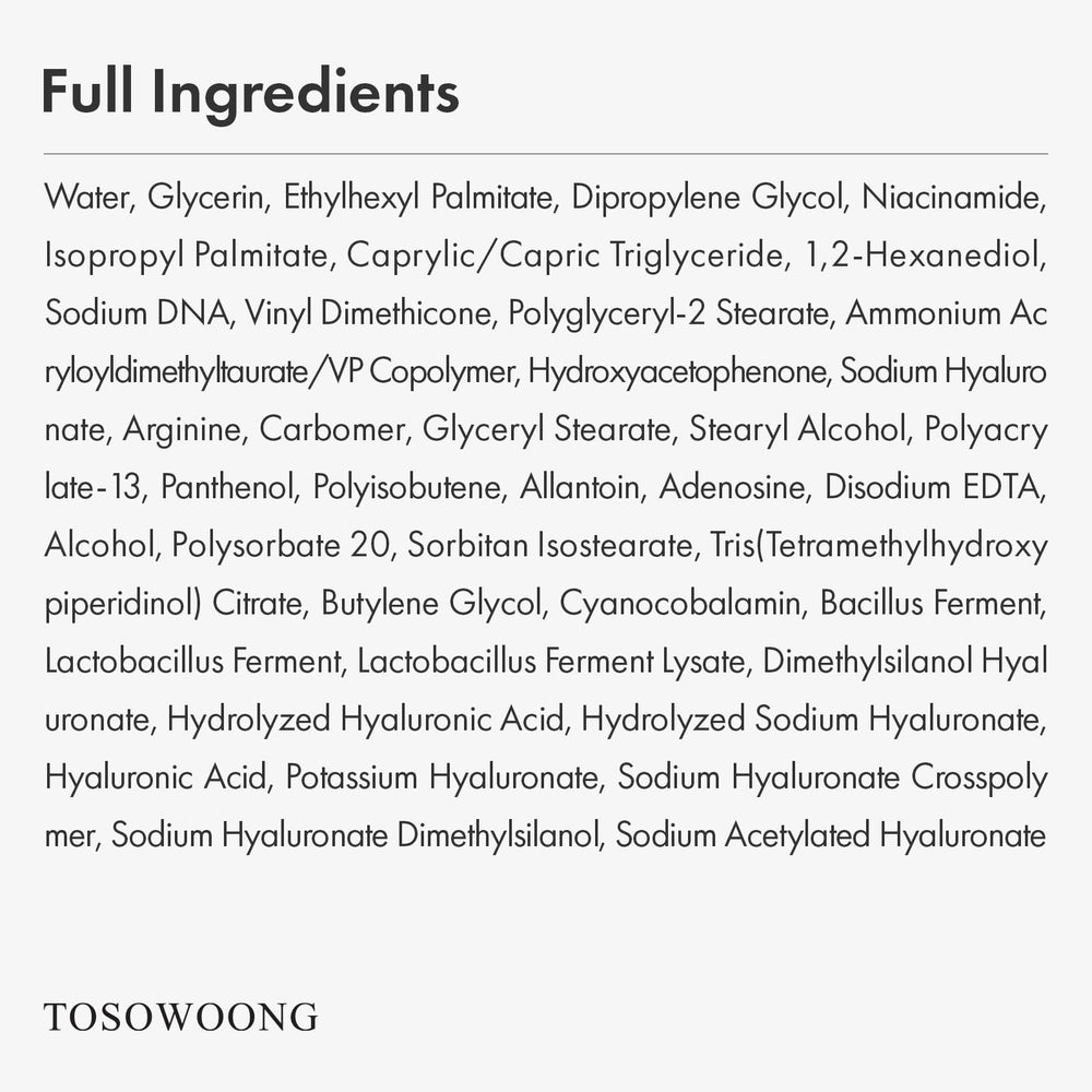 Ingredientes clave: PDRN, 9-Hialurónico y Niacinamida para textura uniforme.