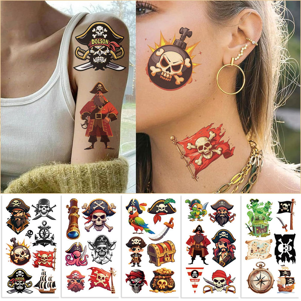 Tostmrks tatuajes piratas-loro, añade color y diversion a cualquier evento