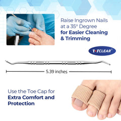 TOTCLEAR kit eliminación de uñas encarnadas, solución práctica