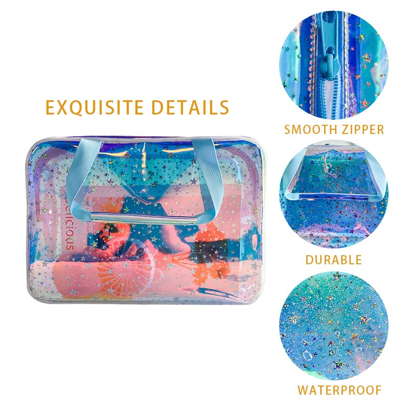 Bolsa de maquillaje con asa TotePrint, gran capacidad para cosméticos y accesorios.