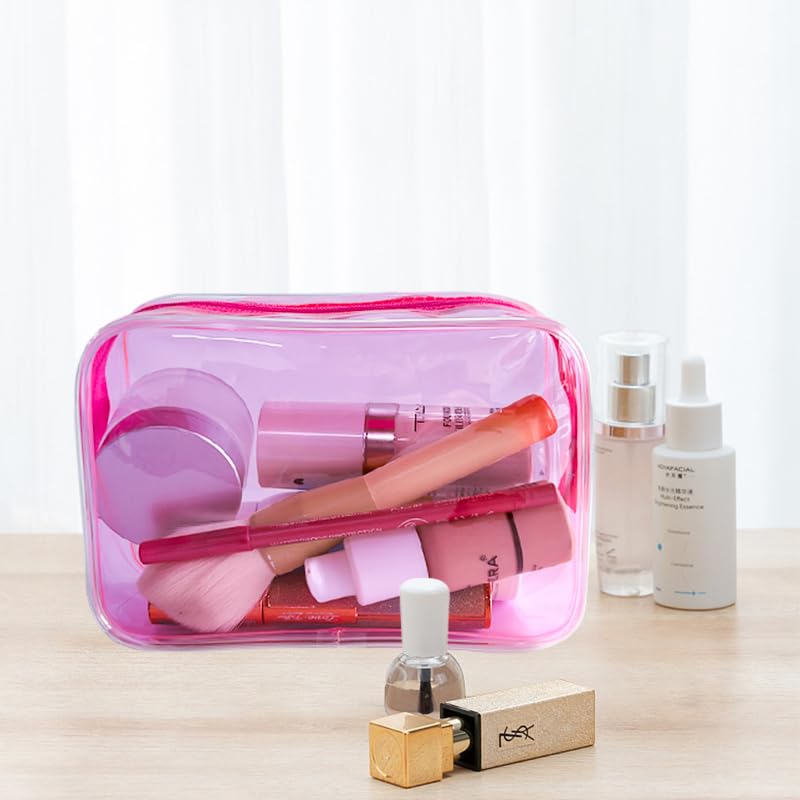 TotePrint bolsa transparente neón interior permite ver el contenido de un vistazo para viaje