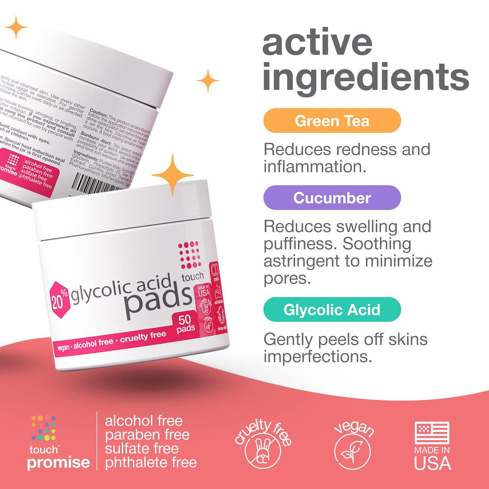 TOUCH discos exfoliantes aplicación suave para piel más clara