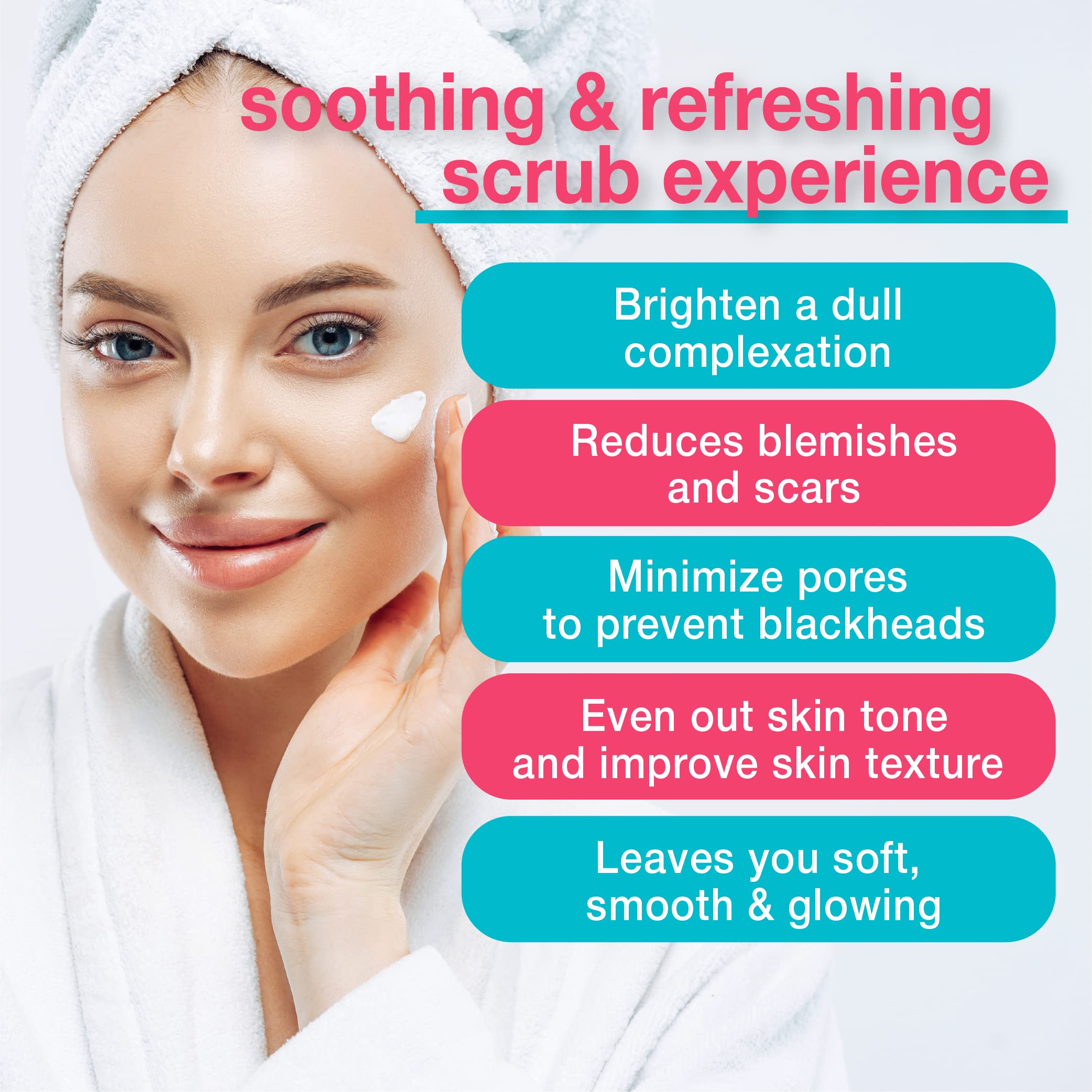 TOUCH exfoliating face scrub texture close-up indicates gentle polish