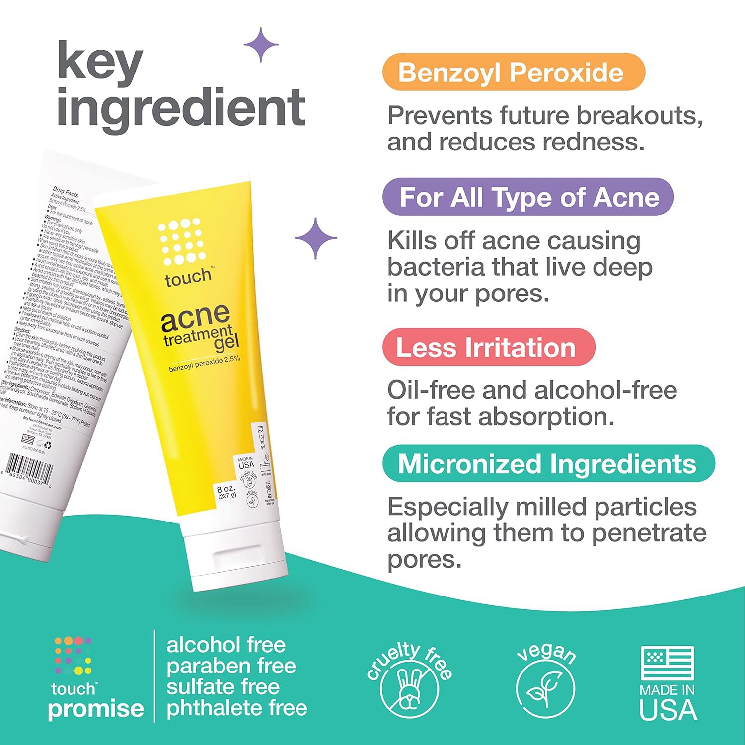 TOUCH gel para uso diario en cara y cuerpo.