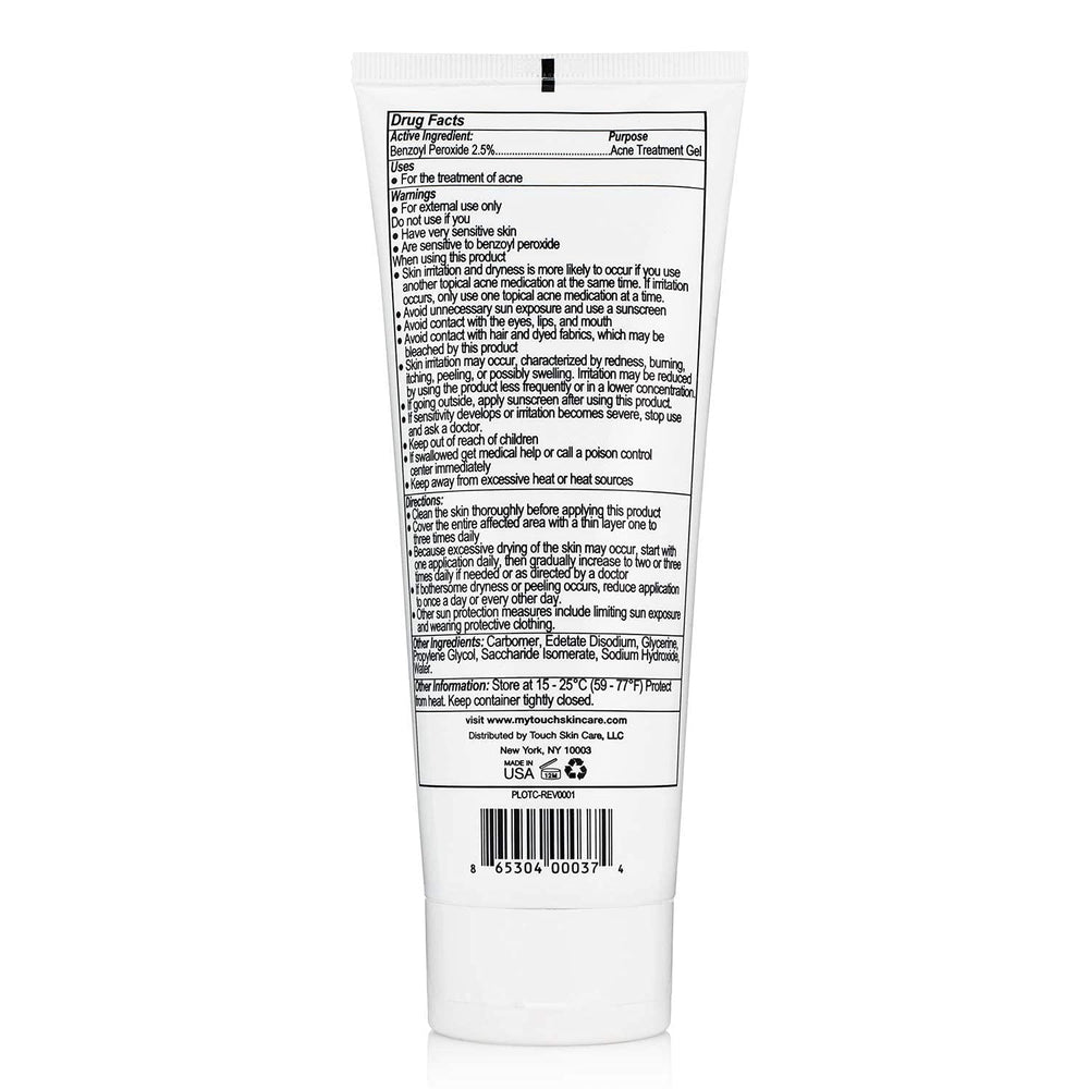 TOUCH gel con absorción rápida sin residuos grasos.