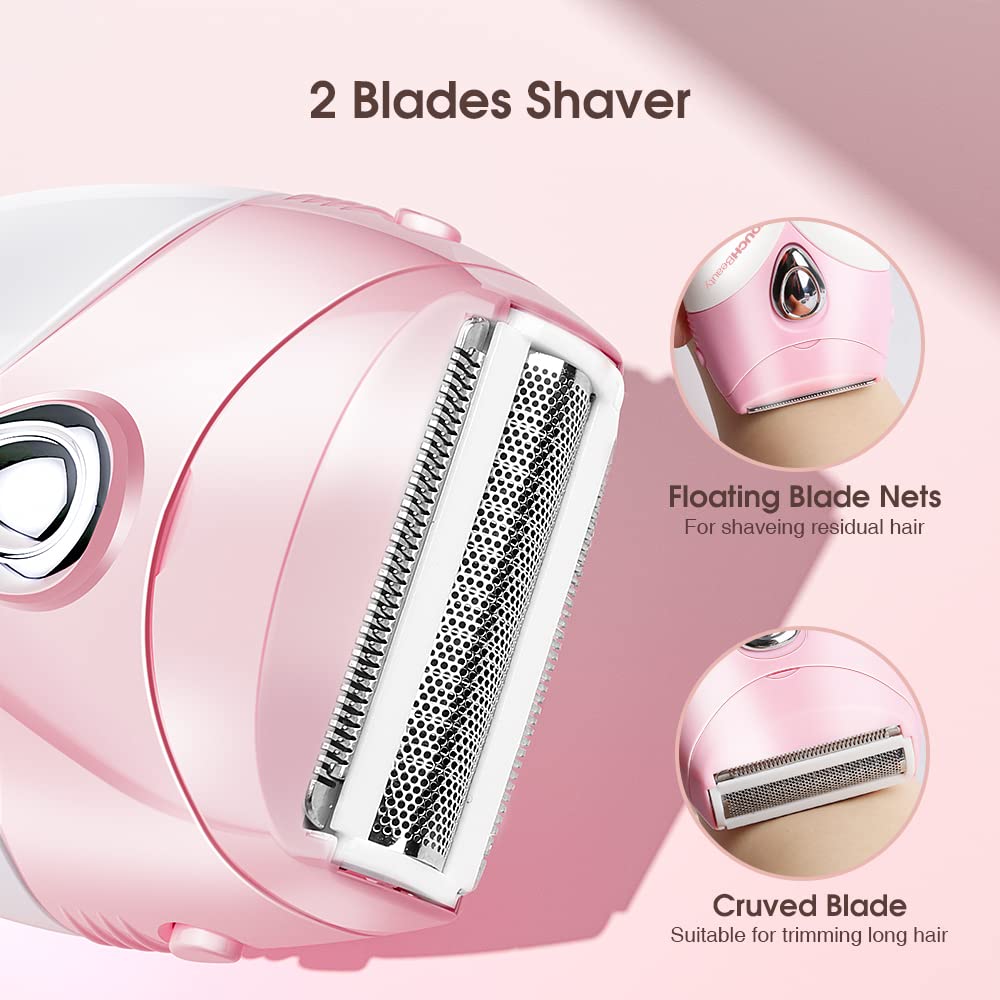 TOUCHBeauty afeitadora-mujer-rosa diseño-ergonomico facilita maniobra precisa y cómoda