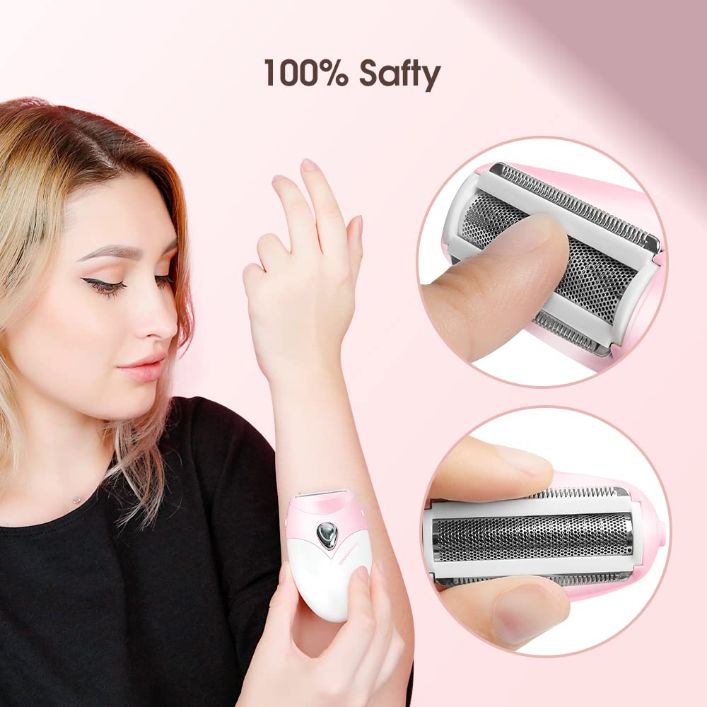 TOUCHBeauty afeitadora-mujer-rosa resistente-agua permite uso cerca del agua y limpieza fácil