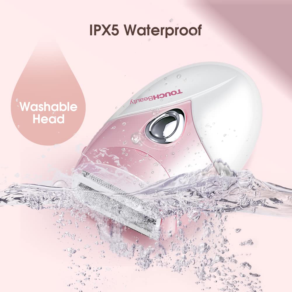 TOUCHBeauty afeitadora-mujer-rosa uso-inalambrico permite afeitarse en cualquier lugar