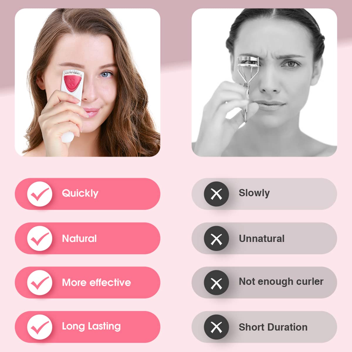 TOUCHBeauty funciona con pilas AAA para calor rápido