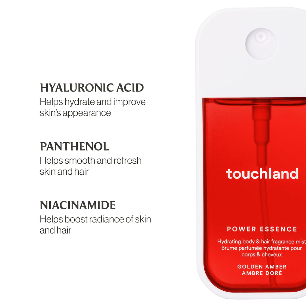 Presentación portátil de Touchland de 60 ml sin tapa para llevar.