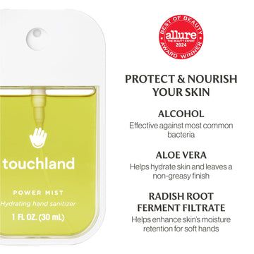 Touchland Vanilla Blossom fragancia suave para la piel durante el día.