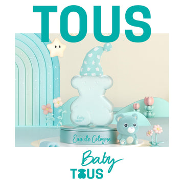 TOUS colonia bebé, detalle de vidrio que transmite calidad premium.
