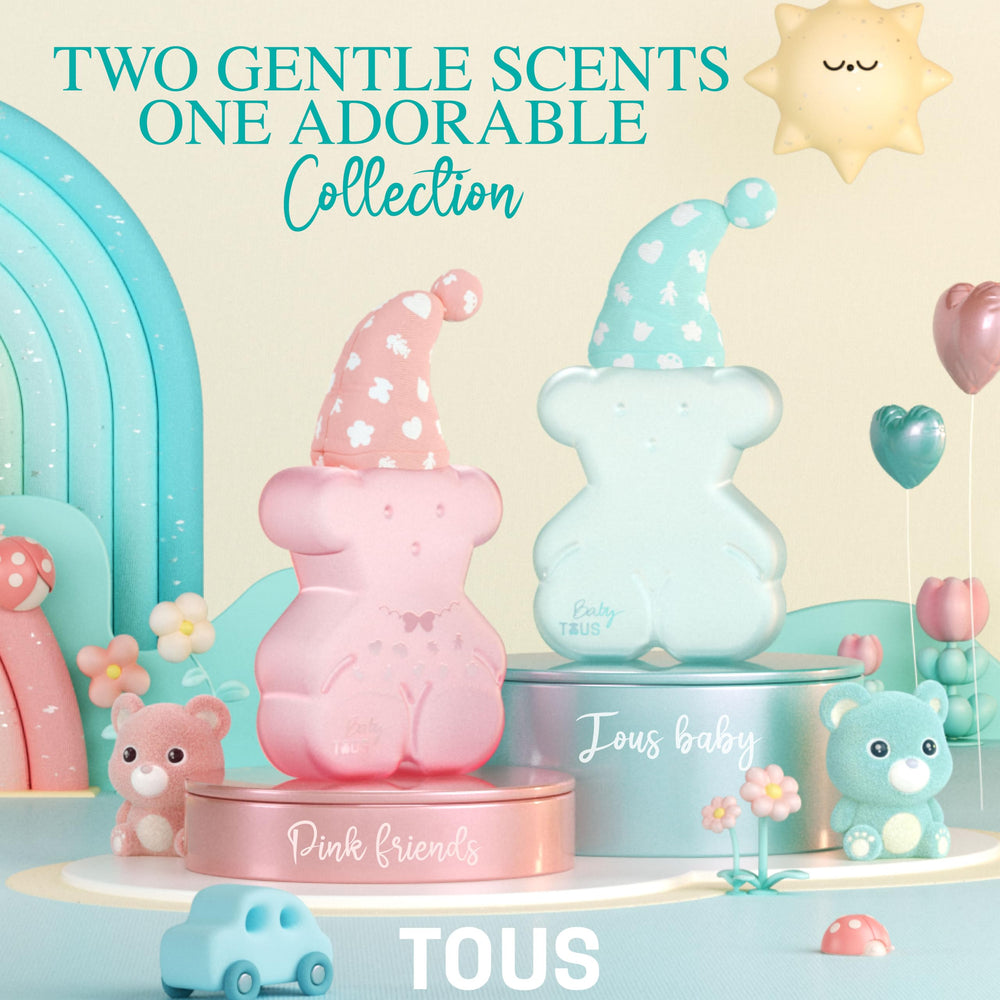 TOUS colonia bebé, logo de la marca y perfume suave para niños.