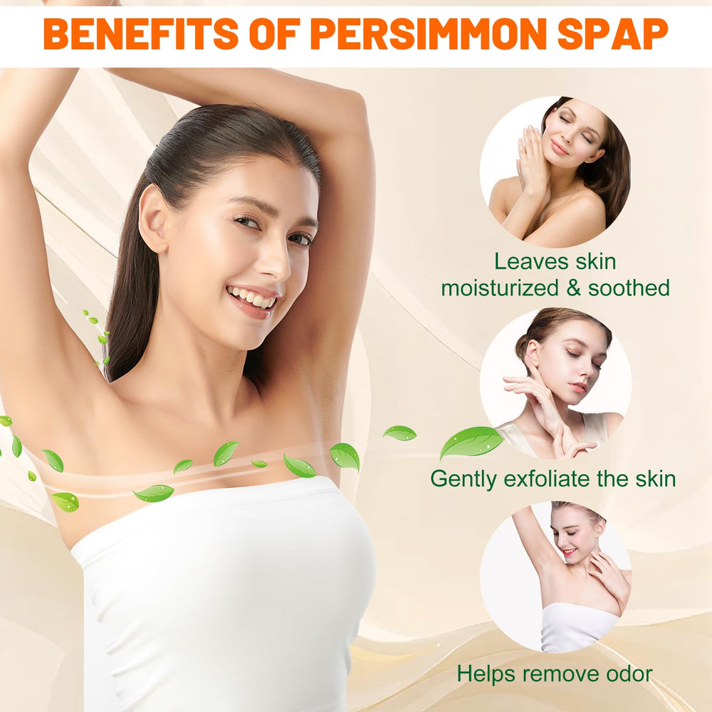 Burbujas suaves de Tovaginsh persimmon dejan la piel limpia y cómoda