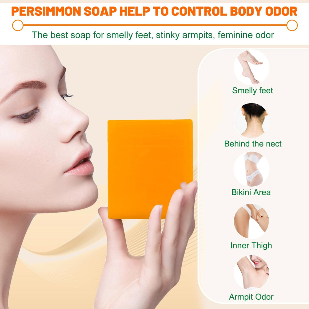 Tovaginsh barra persimmon limpieza profunda para piel suave y fresca