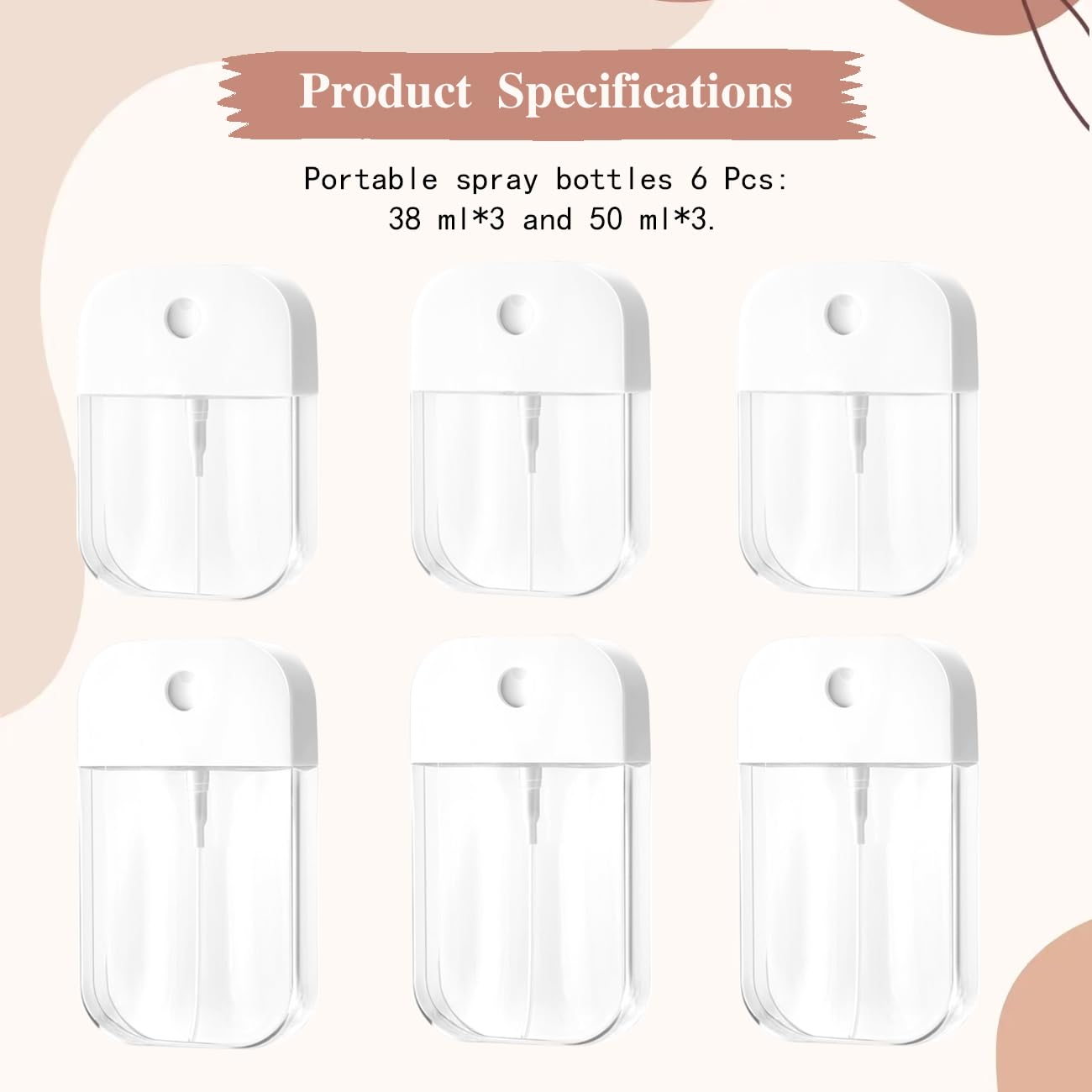 Tovyzalg botellas atomizadoras 38ml frontal ideal para perfumes