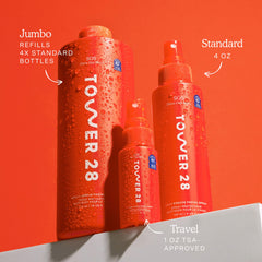 Tower 28 Jumbo SOS Aplicación suave en rostro y cuello mañana y noche.