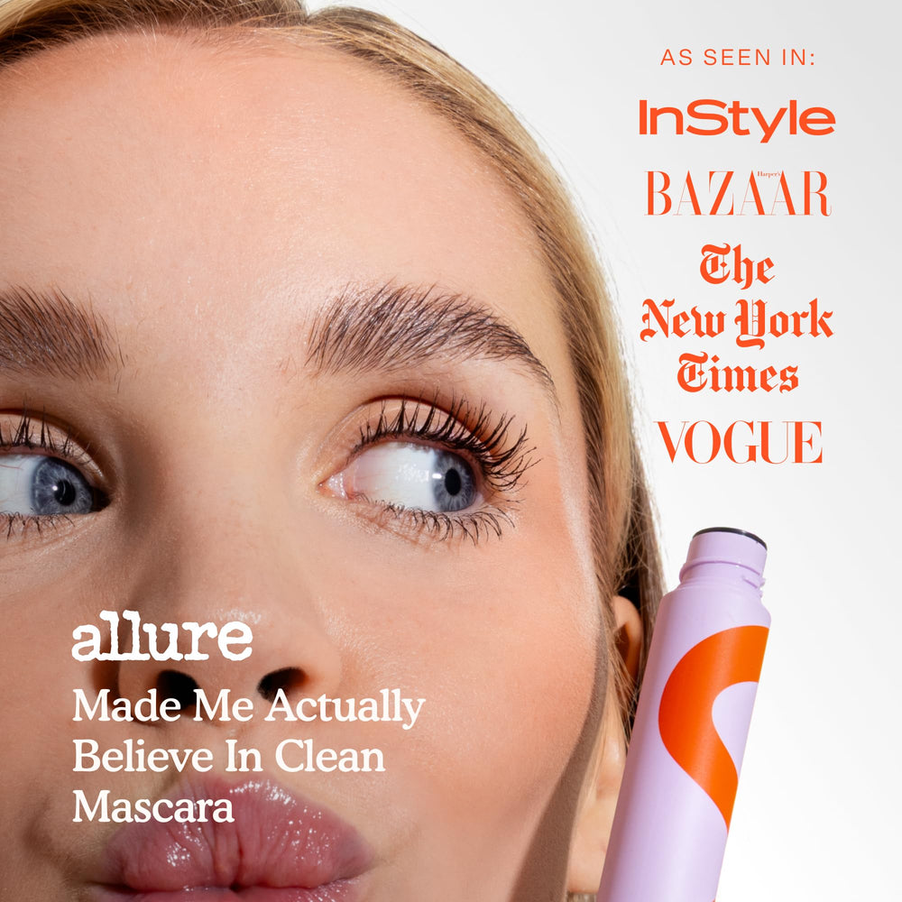 Tower 28 MakeWaves Mascara guía de aplicación para un look equilibrado.