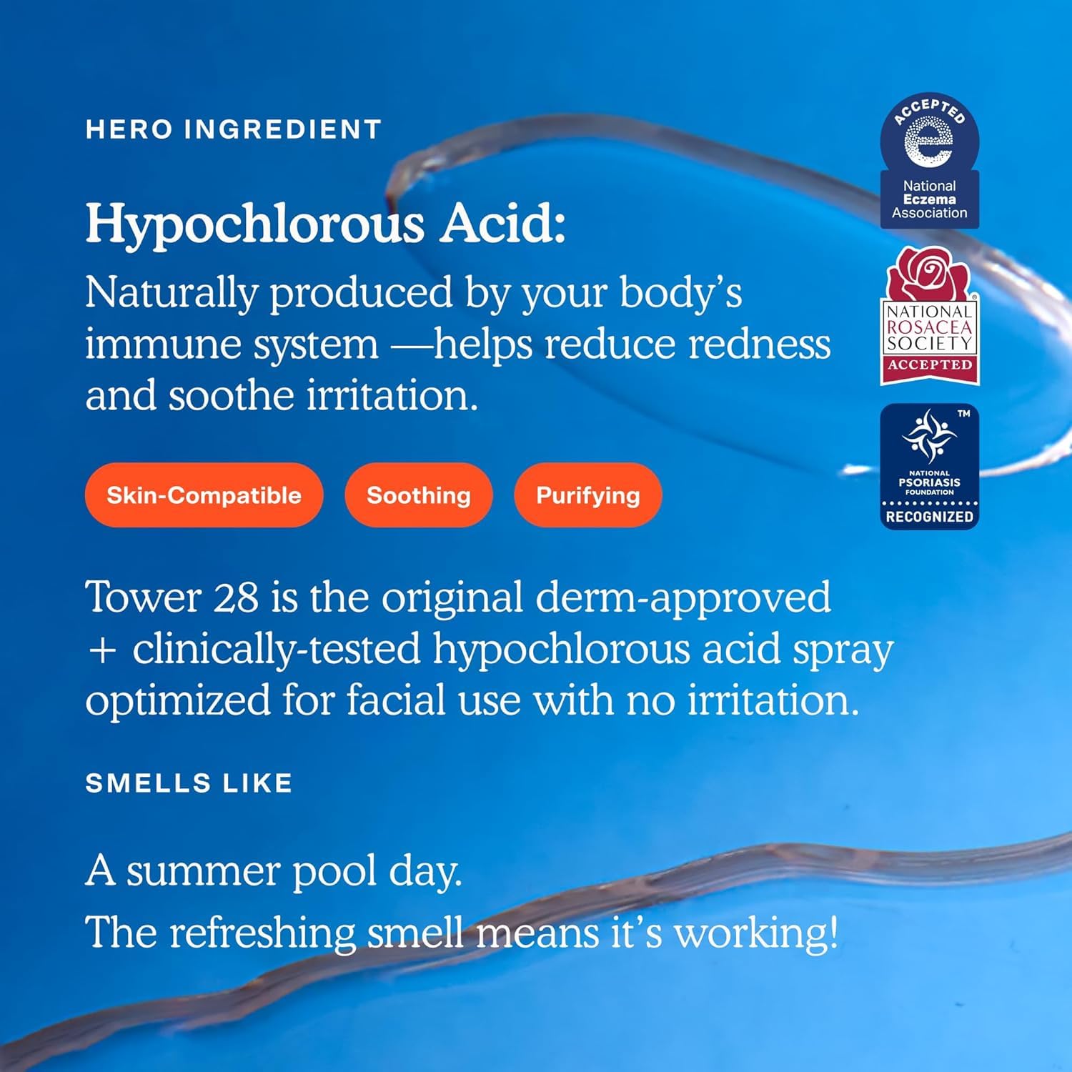 Ingrediente hipocloroso clave en Tower 28 SOS Rescate Facial