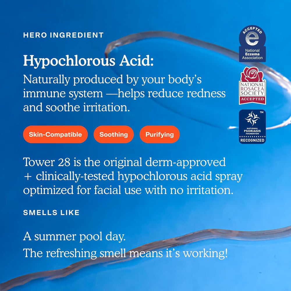 Ingrediente hipocloroso clave en Tower 28 SOS Rescate Facial