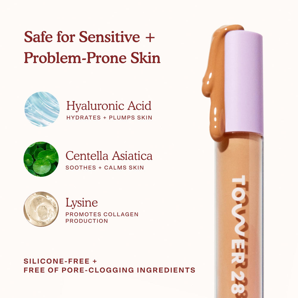 Tower 28 Swipe Serum Concealer: tono 3.0 CC con subtono cálido para piel clara