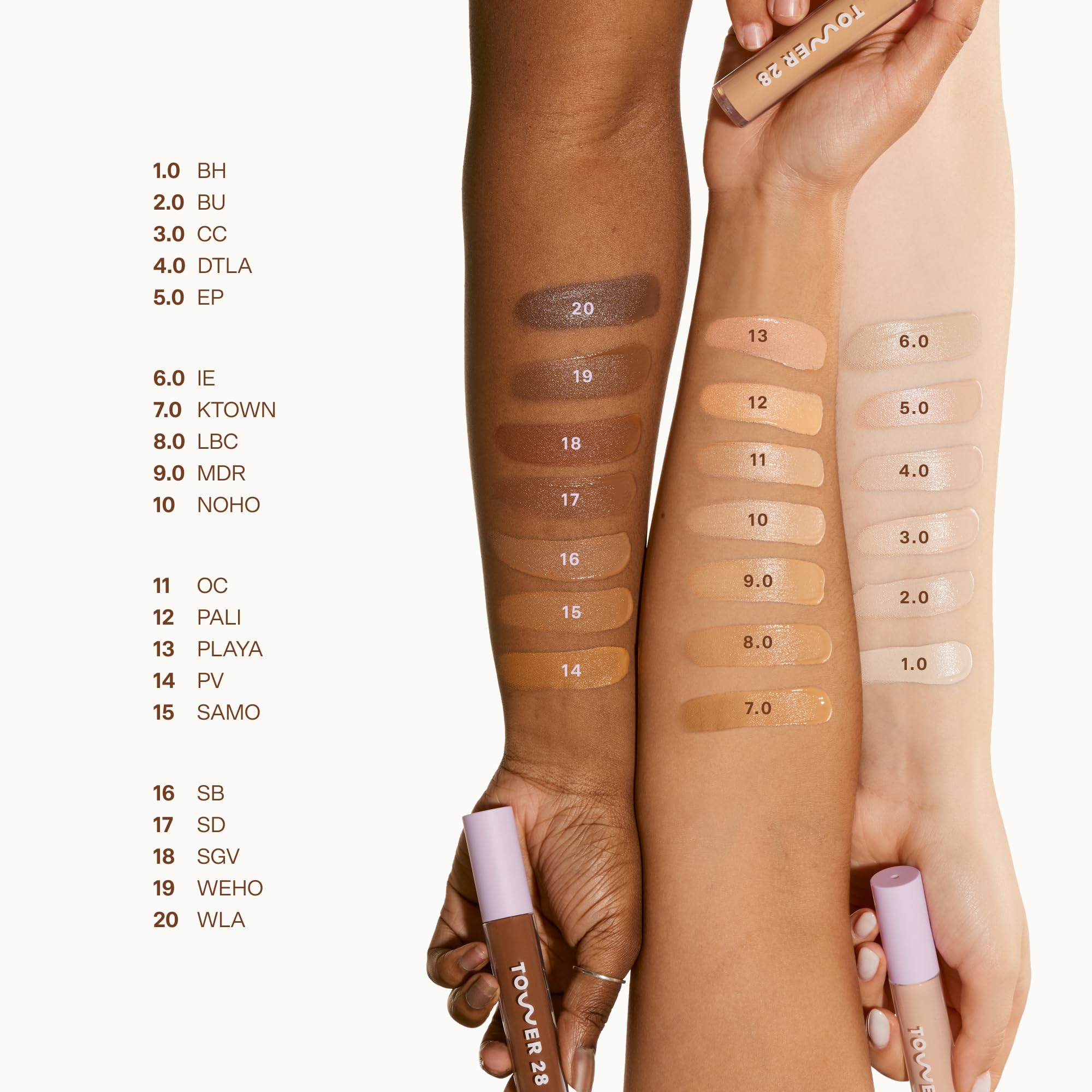 Tower 28 Swipe Serum Concealer wand-tip detail for precise application