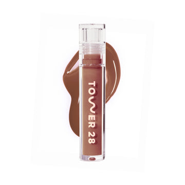 Tower 28 ShineOn Milky Lip Jelly en tono Almendra para labios hidratados y con brillo