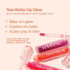 Tower 28 ShineOn Lip Jelly XOXO, color rosado milky apto para todo tono de piel