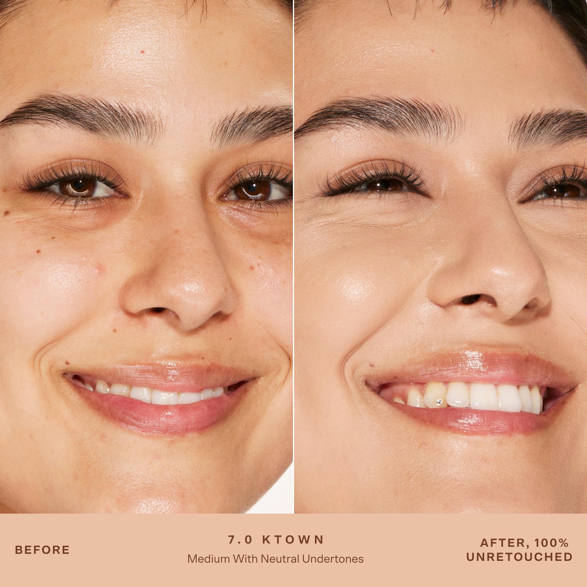 Tower 28 Swipe Serum Concealer textura cremosa que se fusiona con la piel.