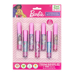 Townley Girl Barbie brillo labial set de 7 piezas, ideal para fiestas y juegos de maquillaje.