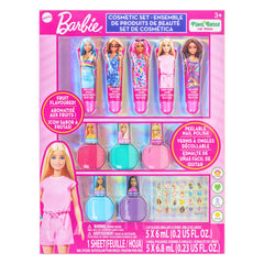 Townley Girl Barbie lip gloss set packaging, ideal for dress-up play and gifts.