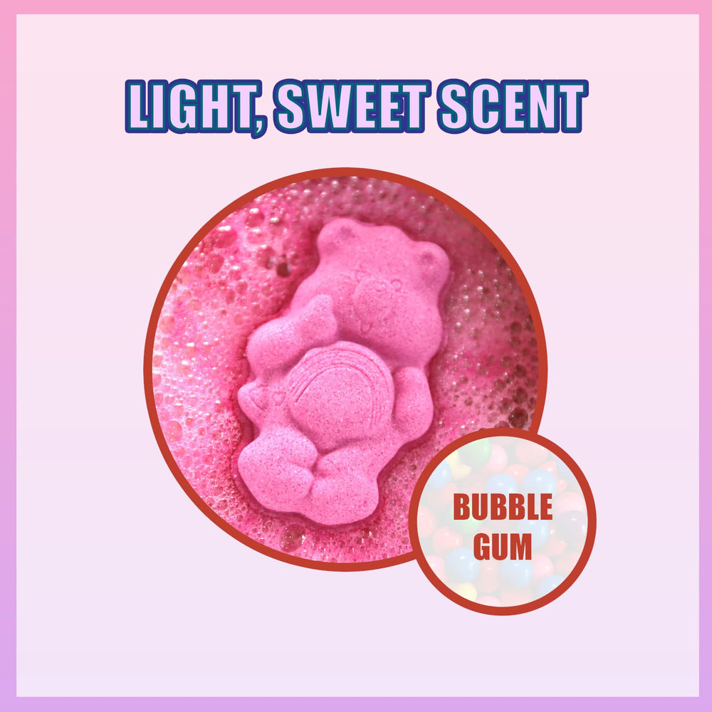 Townley Girl Care Bears Cheer Bear bomba baño, colores alegres y aroma suave para la rutina.