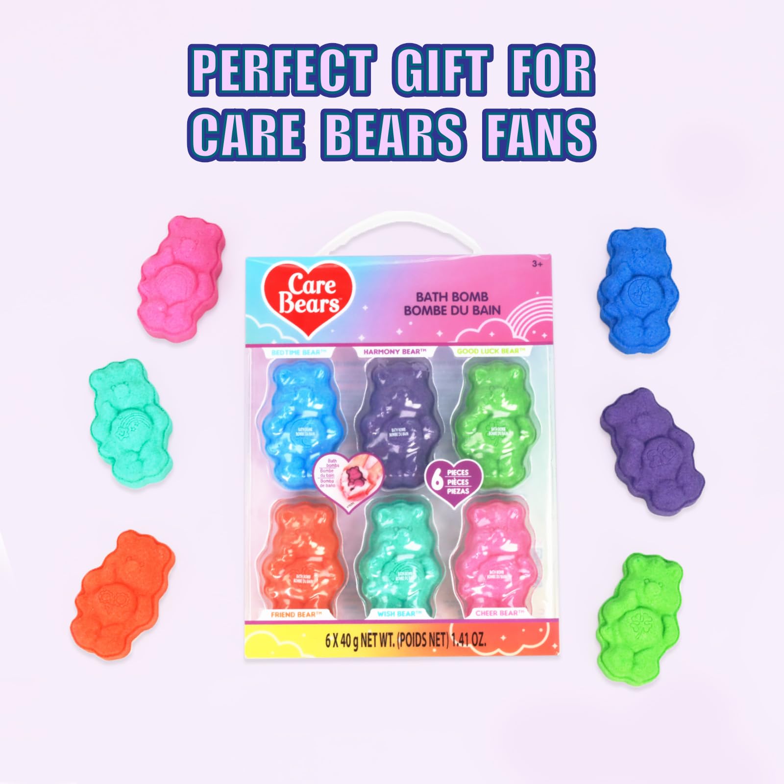 Townley Girl Care Bears Share Bear bomba baño, uso colorido para regalos o fiestas infantiles.