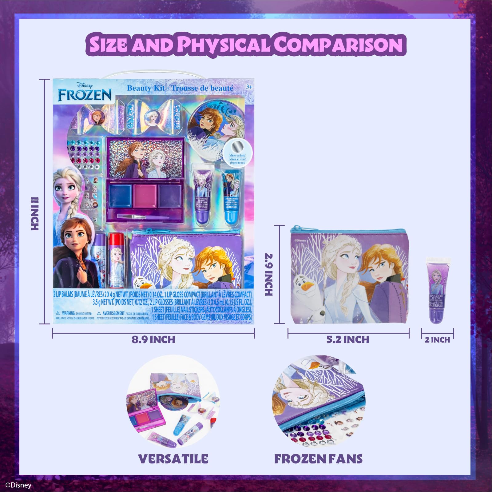 Townley Girl Disney Frozen gemas de uñas para brillos decorativos