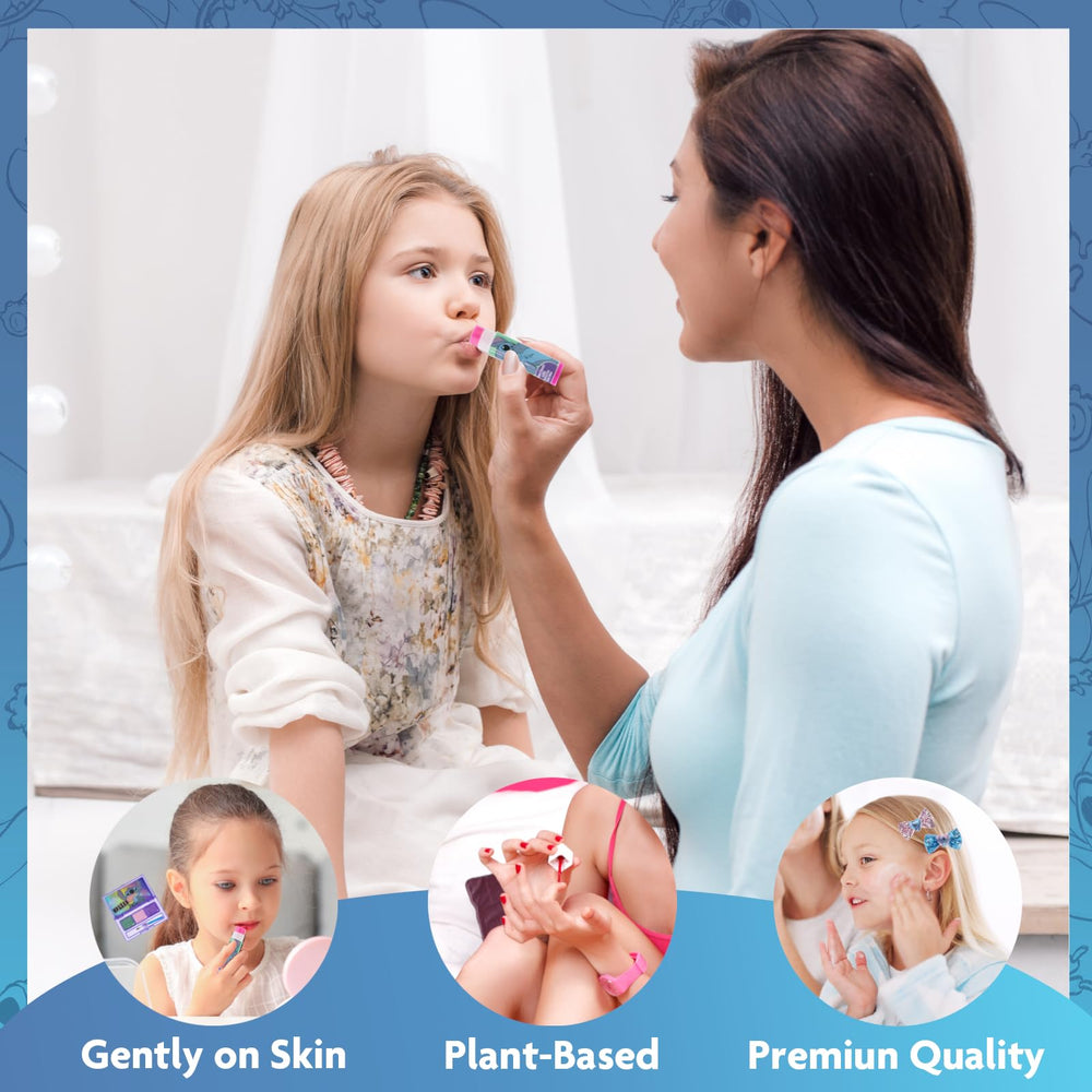 Esmaltes Townley Girl rosa con glitter y azul con destellos para uñas brillantes.