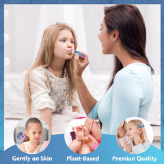 Esmaltes Townley Girl rosa con glitter y azul con destellos para uñas brillantes.