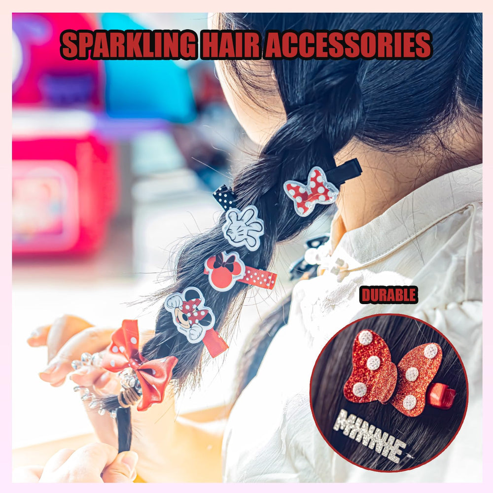 Townley Girl Minnie clips con iconos en relieve, perfectos para toques divertidos en cada peinado.