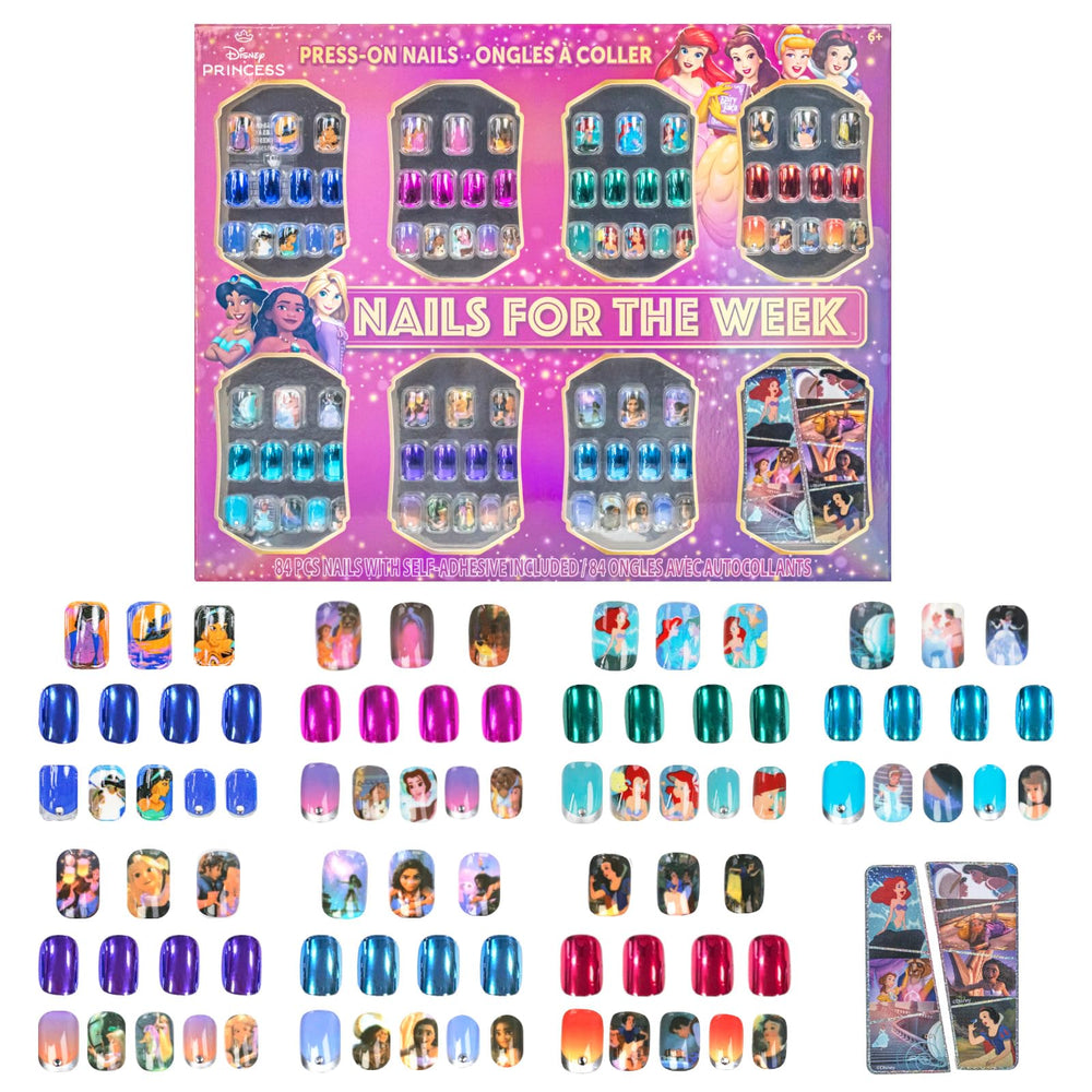 Townley Girl Disney Princess: uñas glitter metálicas para looks brillantes en fiestas