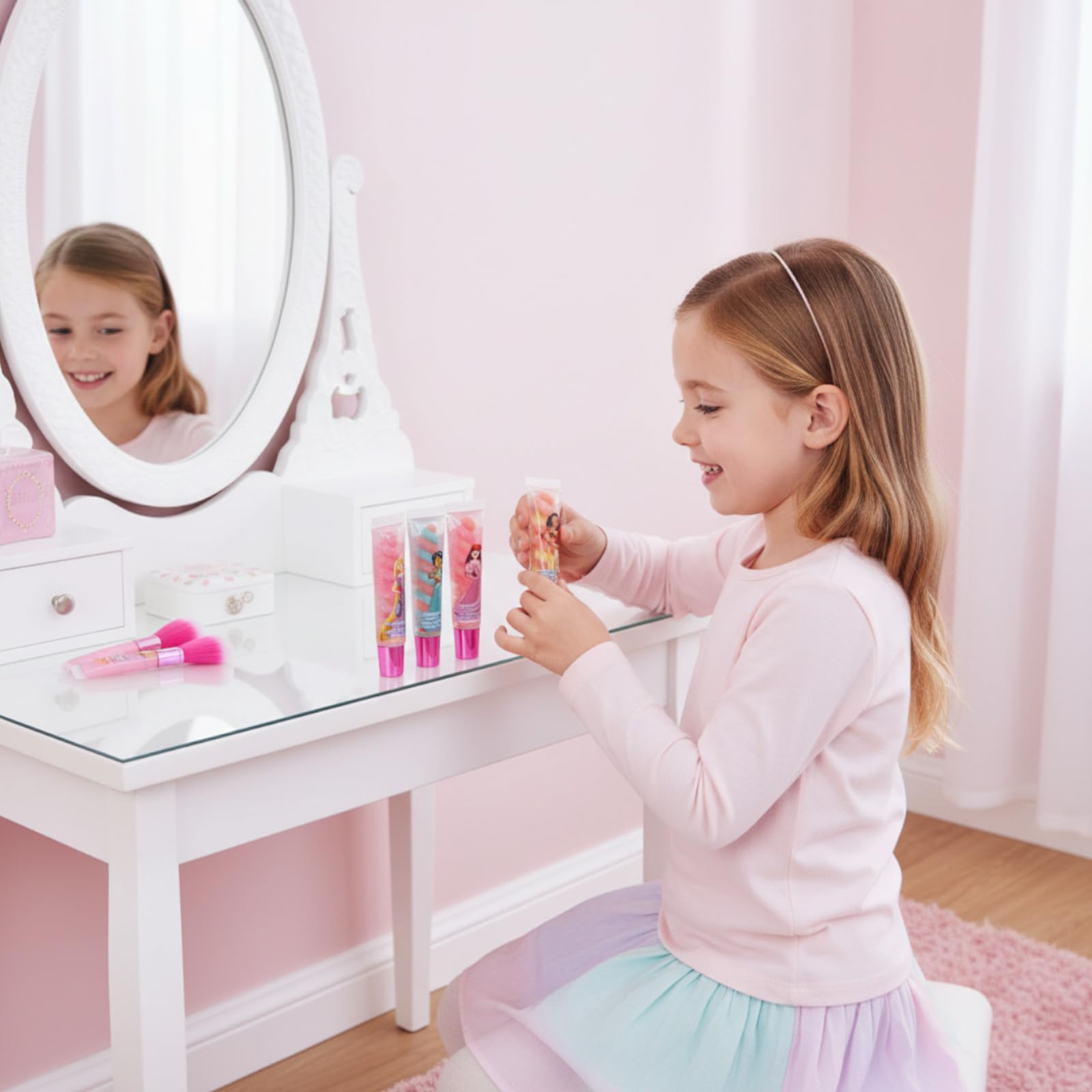 Townley Girl Disney Princess brillos dos tonos espiral: colección versátil para regalo.