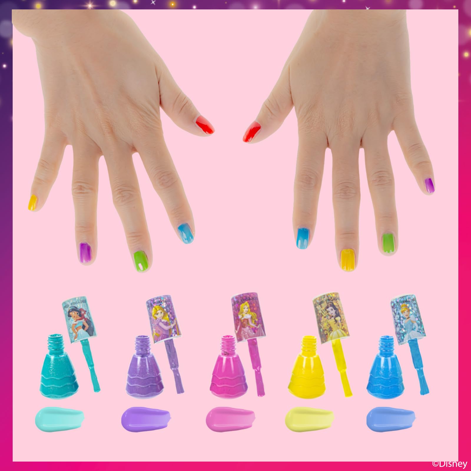 Townley Girl Disney Princess retirada sin acetona ni vapores irritantes