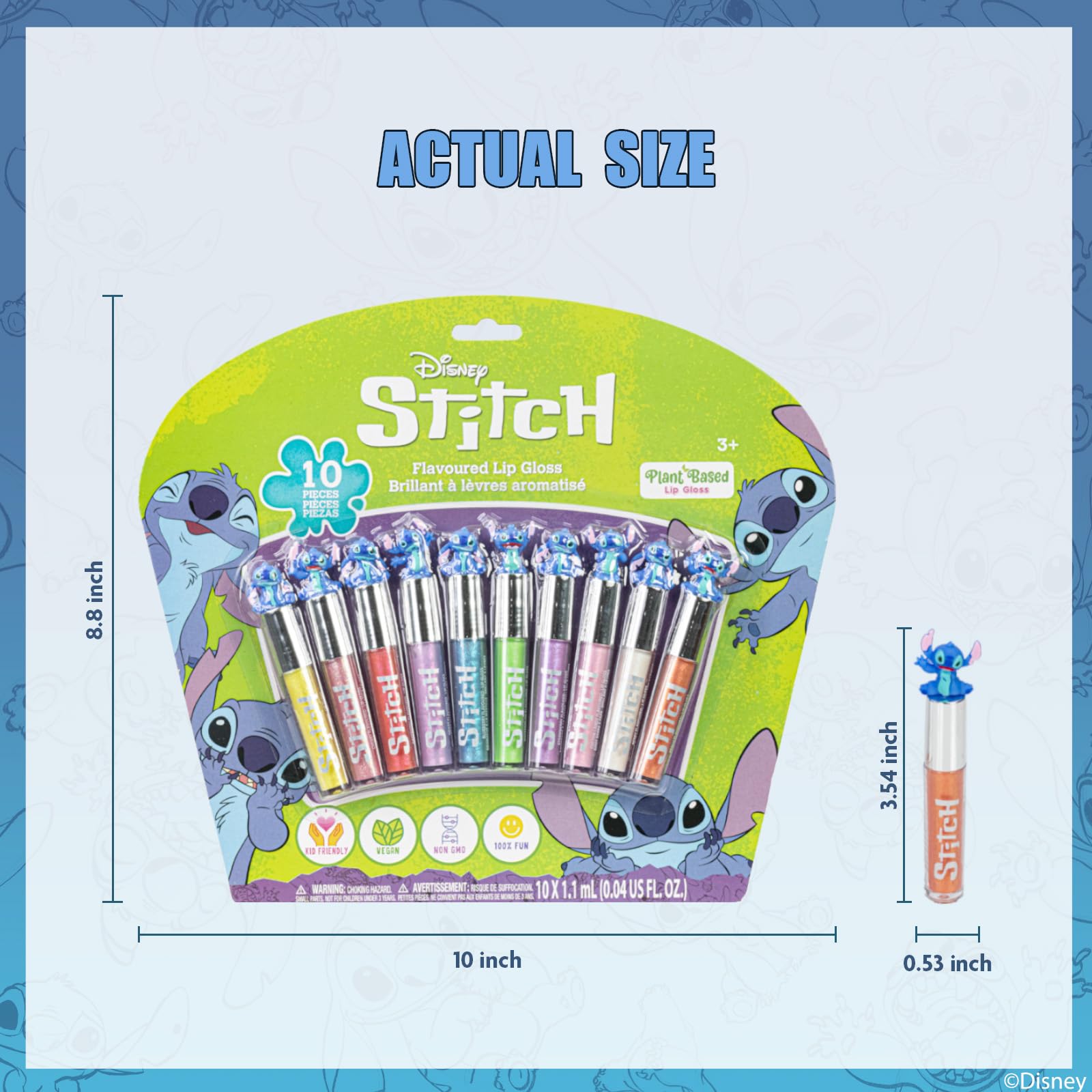 Topper personnage Stitch pour un look ludique et apprécié pendant les jeux