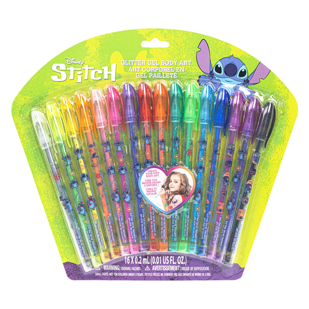 Set de arte corporal Townley Girl Disney Stitch, 16 piezas, colores brillantes para crear.