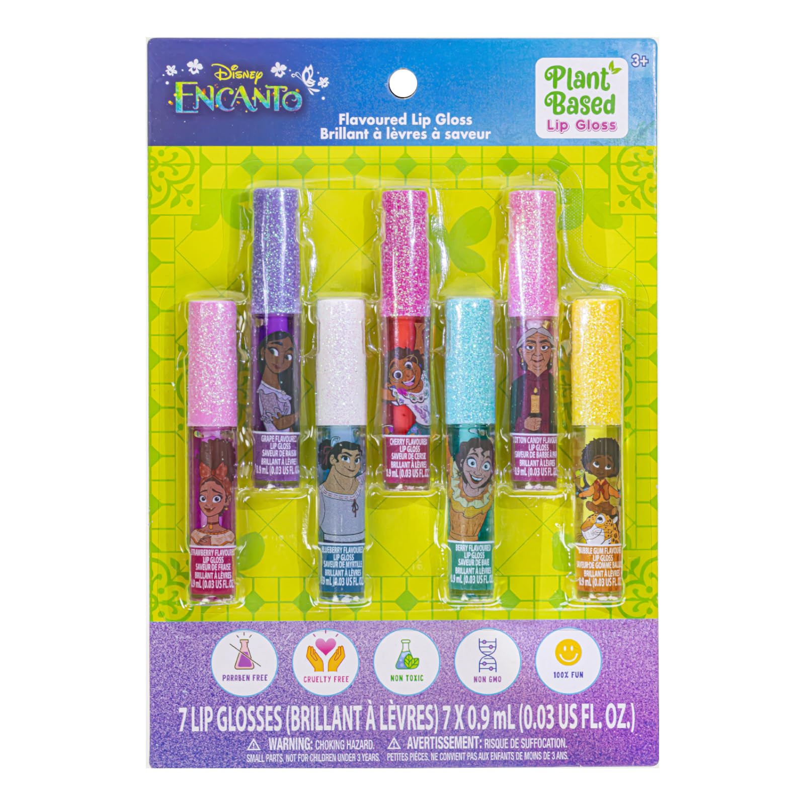 Townley Girl Encanto 7-pack Brillos Labial, ideal para juego diario en casa