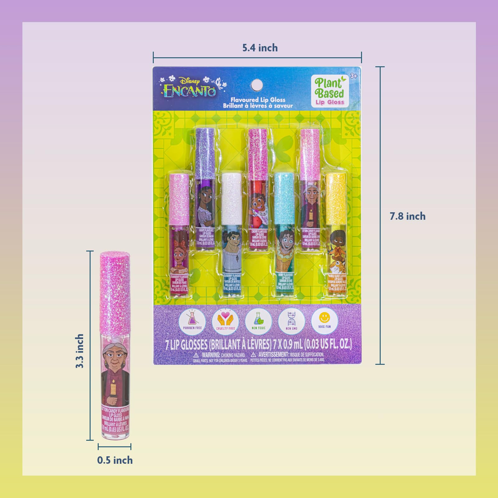 Townley Girl Encanto Brillos Labial para Clase, uso escolar y recreo