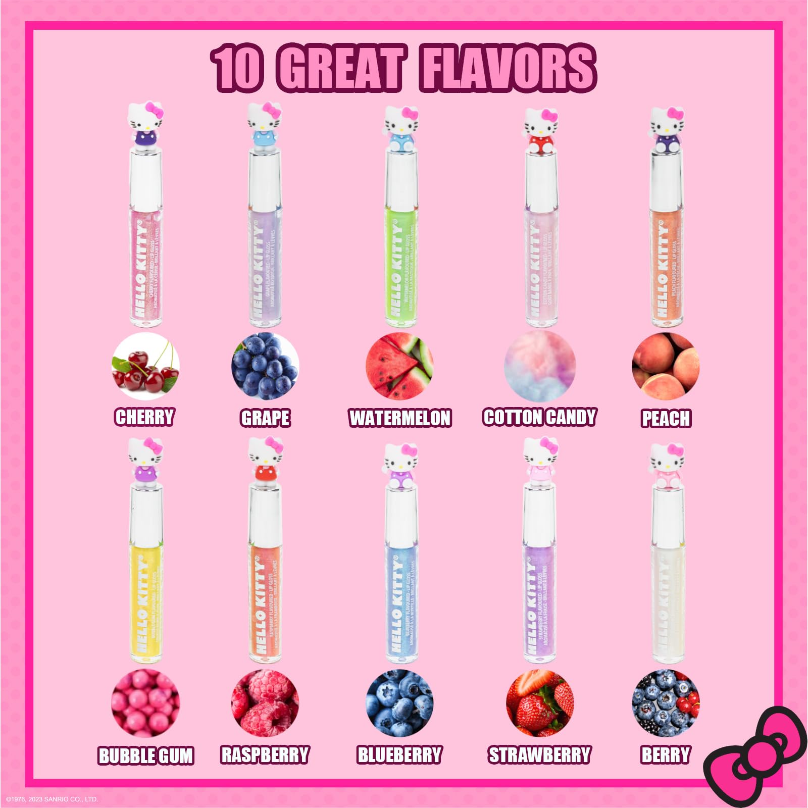 Aplicación suave de brillo labial Townley Girl, sabor cereza para reuniones entre amigas.